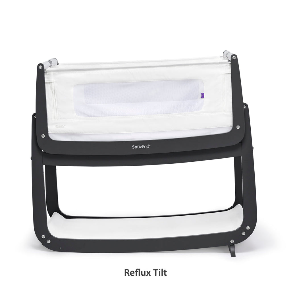 SnuzPod4 Bedside Crib - Slate Reflux Cot - The Baby Service