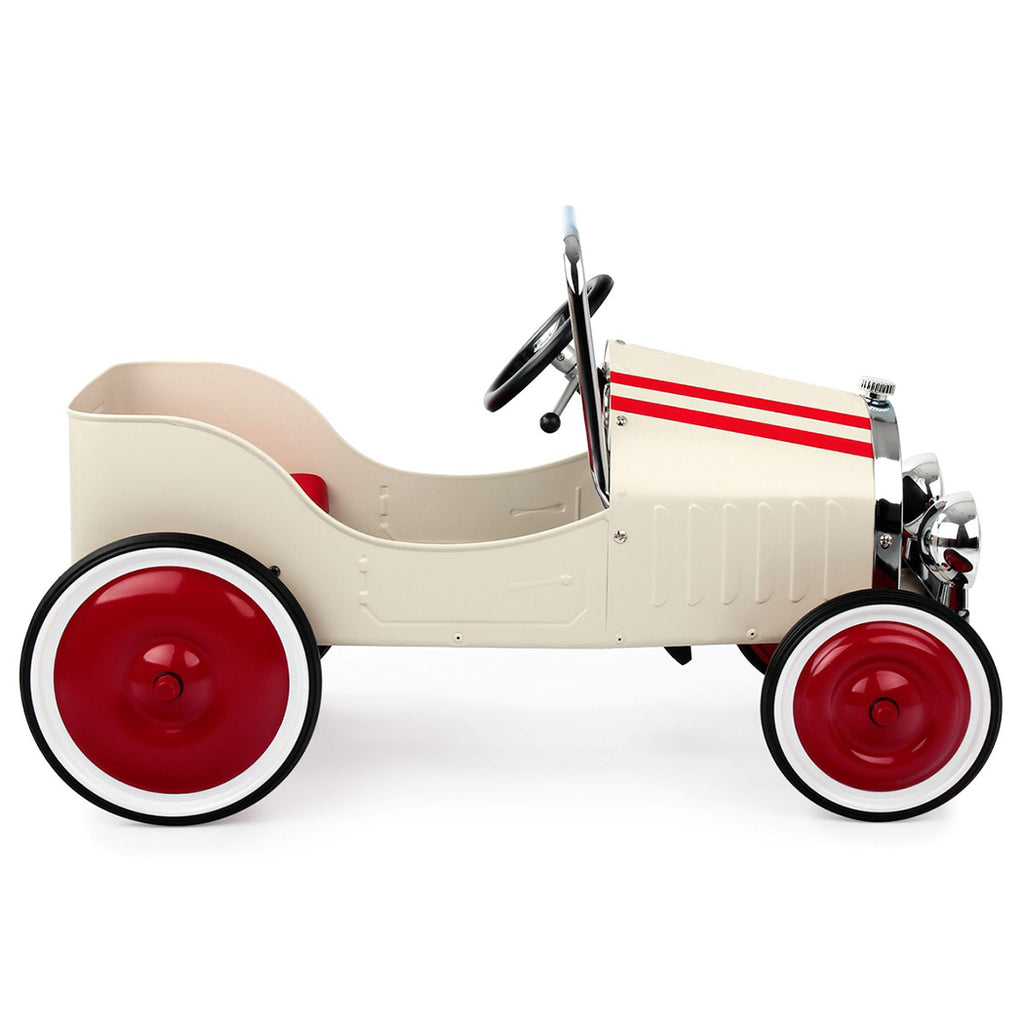 Baghera - Classic White Pedal Car - Ride-On - Gifts - The Baby Service