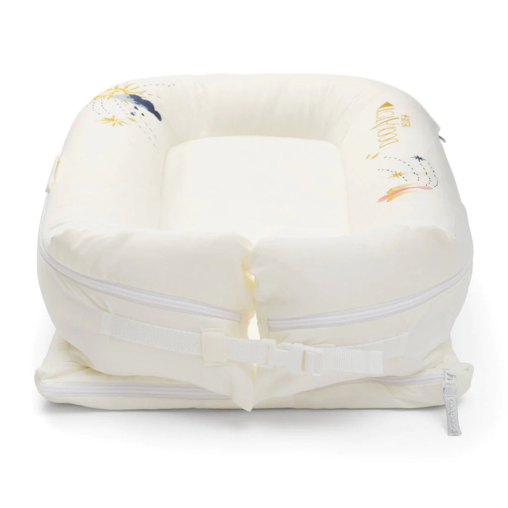 DockATot Deluxe + Plus Pod Extra Cover in Embroidered Skies - The Baby Service