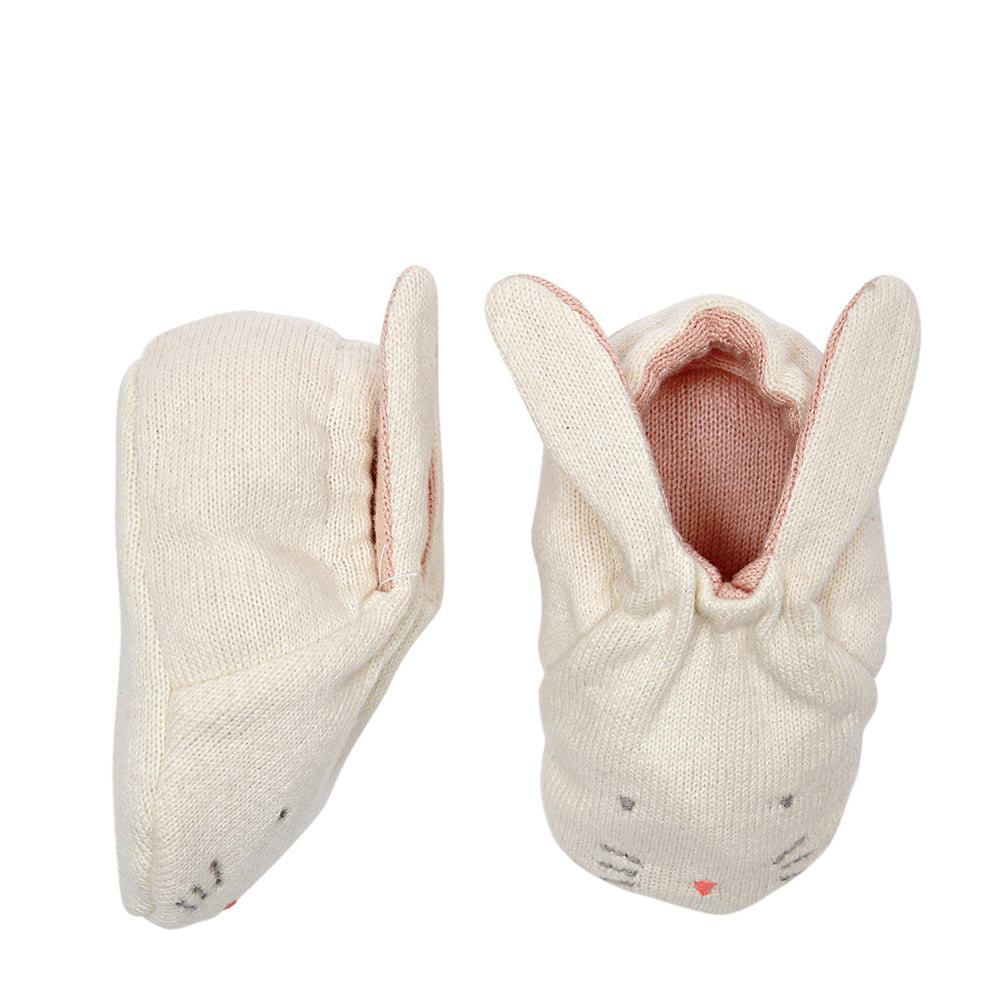Meri Meri Peach Bunny Baby Booties - Cute Newborn Gifts