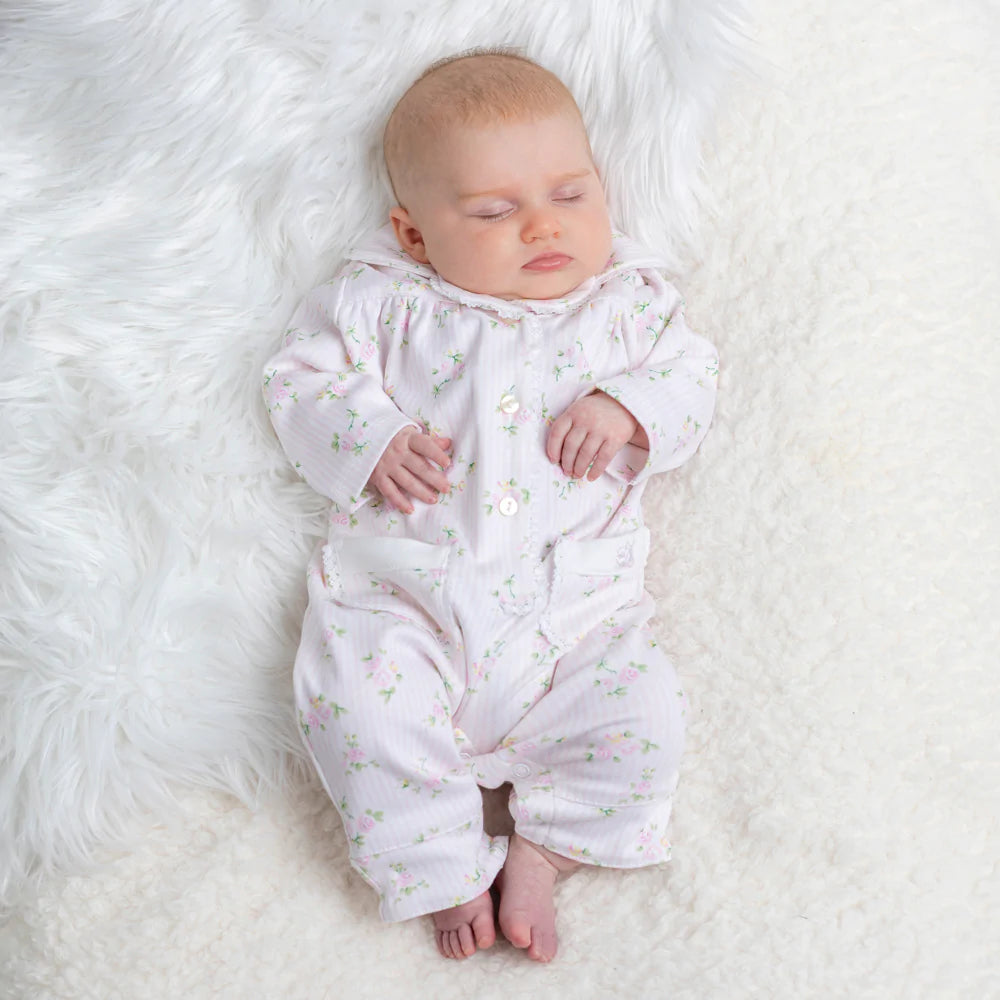 Emile et Rose - Grace Pink Floral Print Pyjamas - Luxury Clothing - The Baby Service