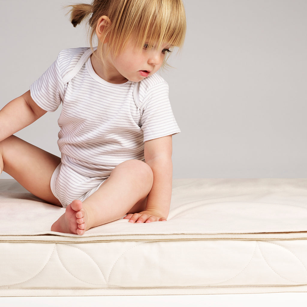 Organic Cotton Cot Bed Mattress Protector - 70 x 140 - Waterproof - The Baby Service