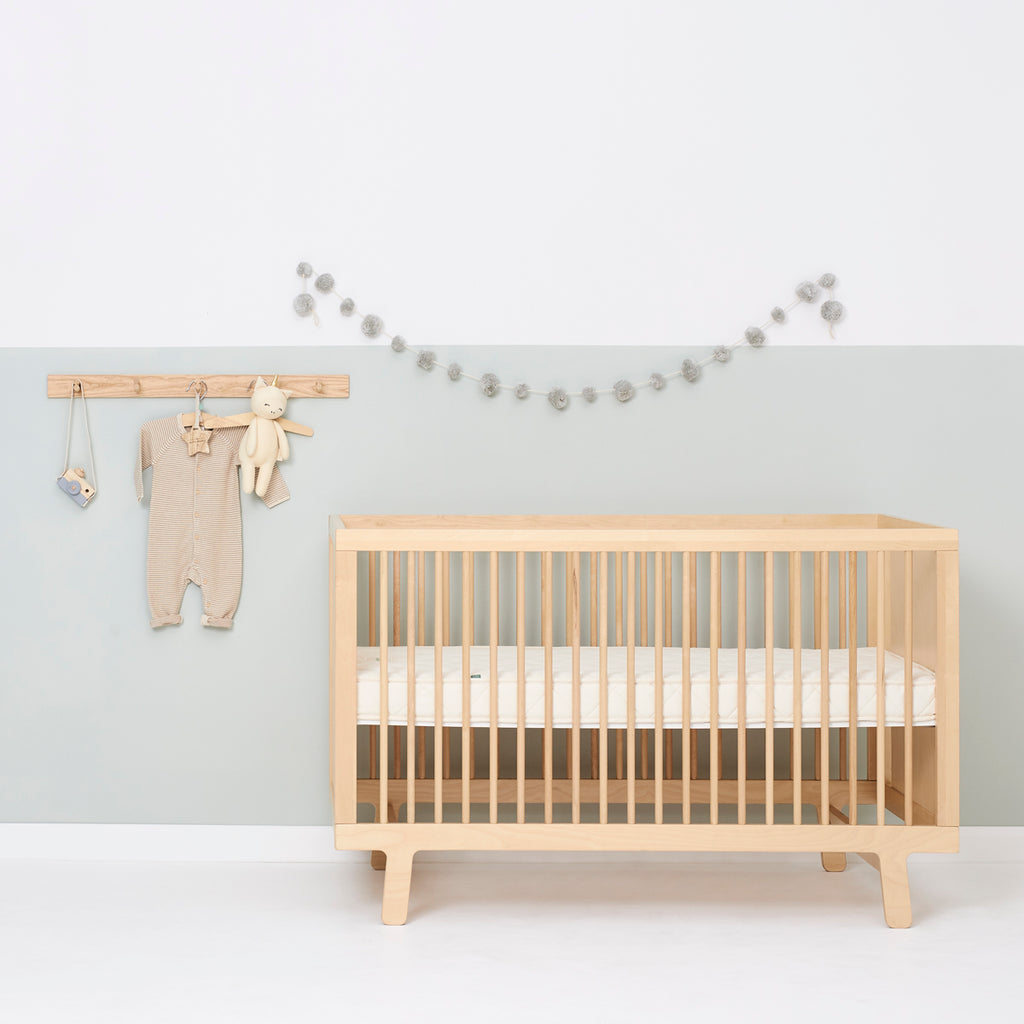 The Little Green Sheep Twist Natural Cot Bed Mattress - 70 x 140cm - Lifestyle - The Baby Service