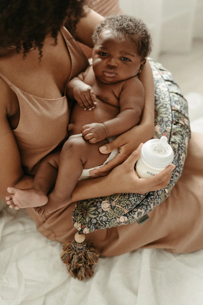 DockATot La Maman Wedge Nursing Pillow - Strawberry Thief - Lifestyle - The Baby Service