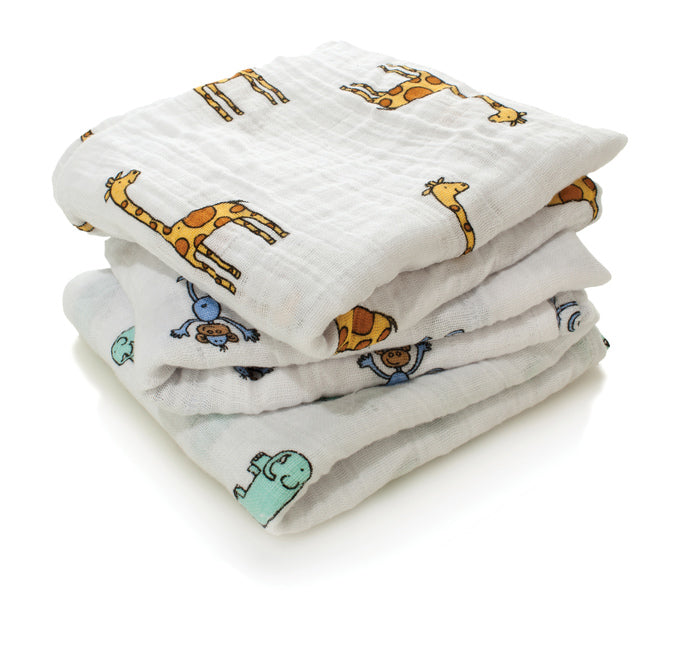 Aden + Anais Jungle Jam Musy Muslin Squares 3 Pack The Baby Service