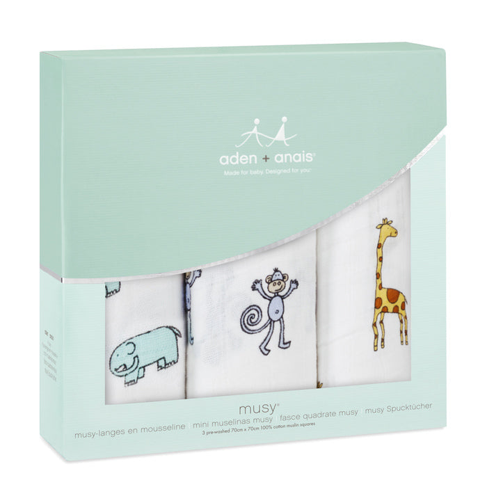 Aden + Anais Jungle Jam Musy Muslin Squares 3 Pack - Gift Box - The Baby Service