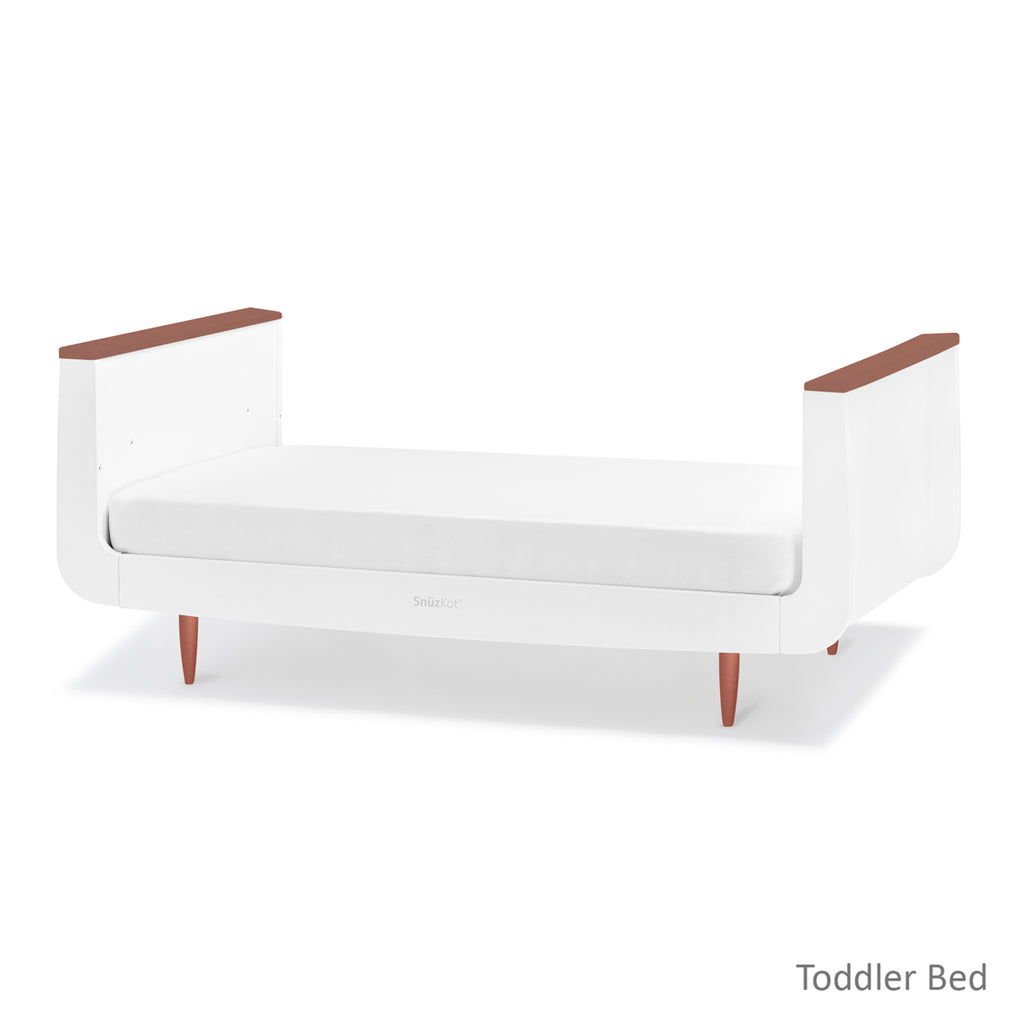 Snuzcot Skandi Cot Bed - Metallic Rose Gold - Toddler Bed - The Baby Service