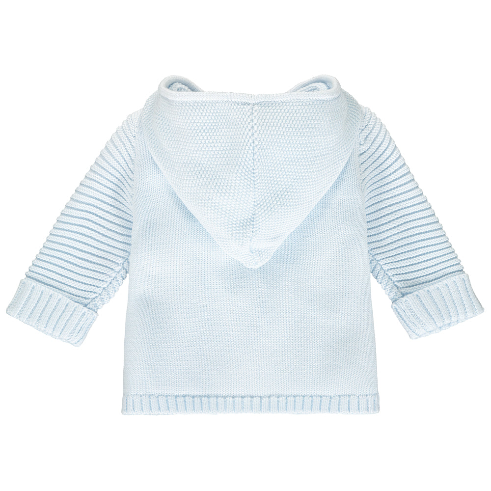 Emile et Rose - Norris Blue Baby Boys Knit Zip Up Jacket - Traditional Clothing - The Baby Service