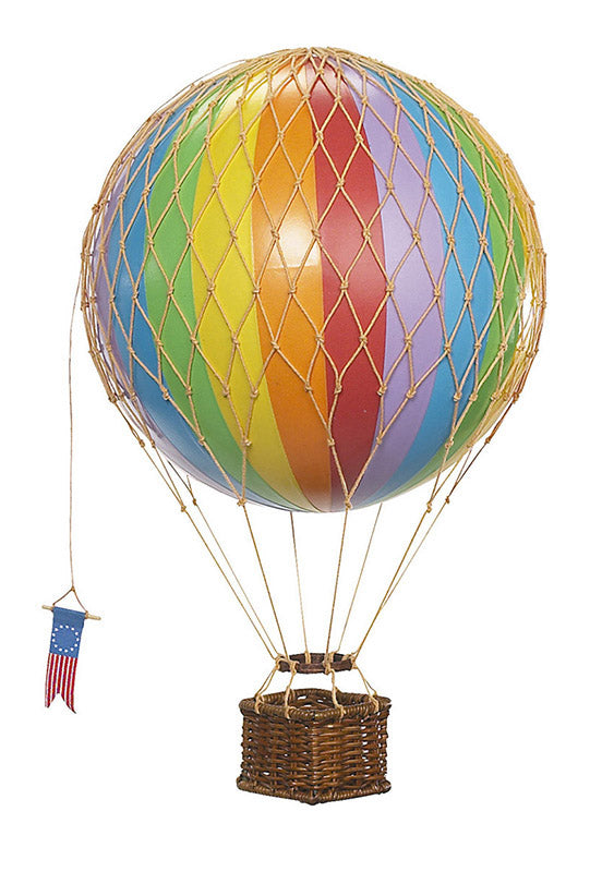 Rainbow Coloured Authentic Models Travels Light Hot Air Balloon - Medium