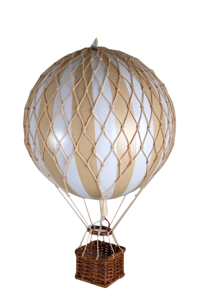 White Stripe Authentic Models Travels Light Hot Air Balloon - Medium