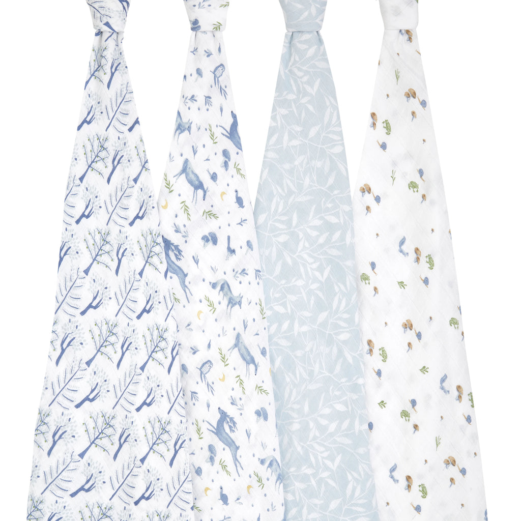 Aden + Anais - Outdoors Organic Swaddles 4 Pack - The Baby Service