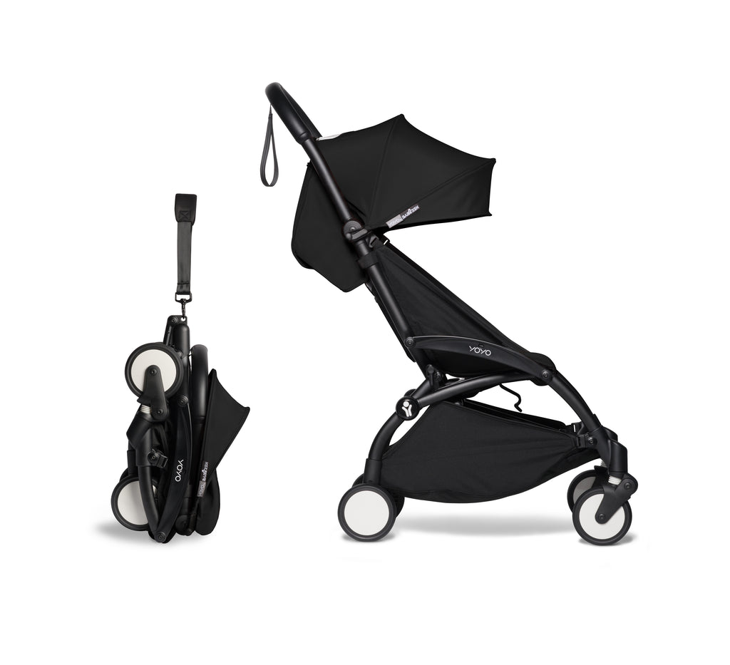 BABYZEN YOYO² Stroller - Black Collapsed View - Pushchairs - The Baby Service