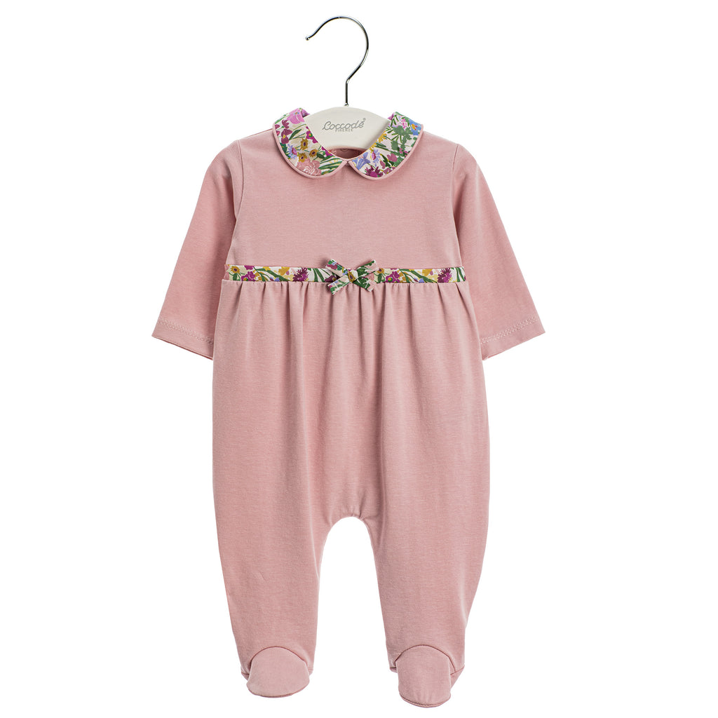 Coccode - Liberty Print Collard Pink Romper - Sleepsuit - The Baby Service