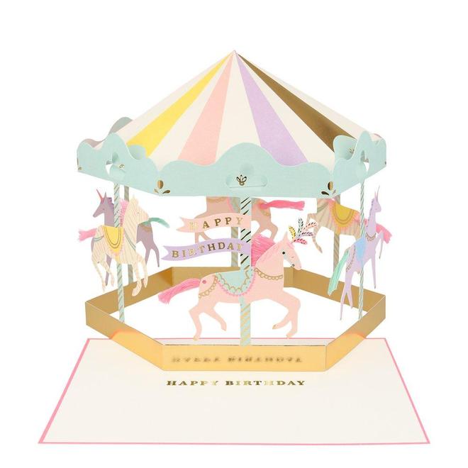 Meri Meri - Carousel Stand Up Birthday Card - The Baby Service