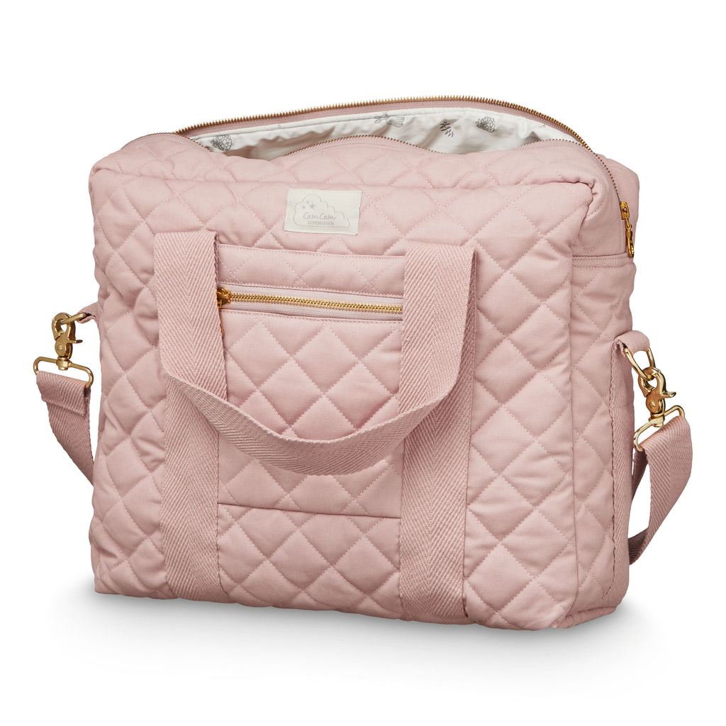 Cam Cam Copenhagen Changing Bag with Long Zipper in Soft Rose - The Baby Service
