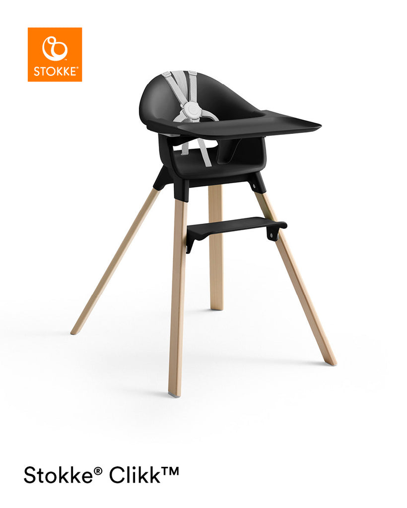 Stokke Clikk Highchair - Black Natural - Baby Chair - The Baby Service