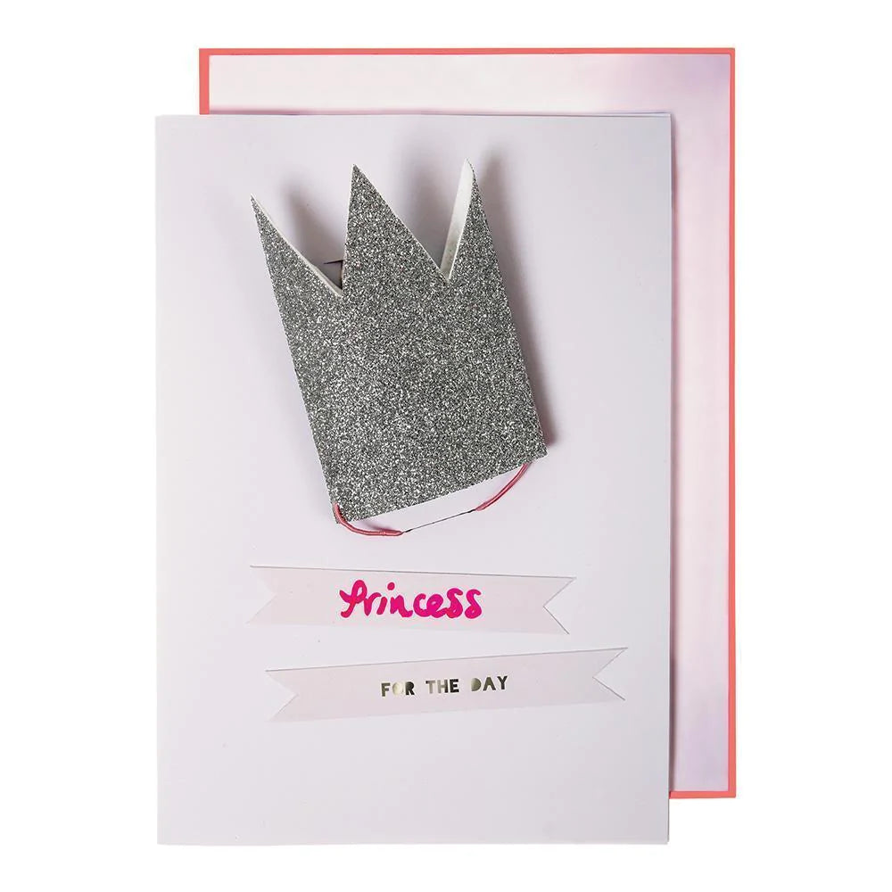 Meri Meri - Glitter Princess Crown Birthday Card - Gifts - The Baby Service