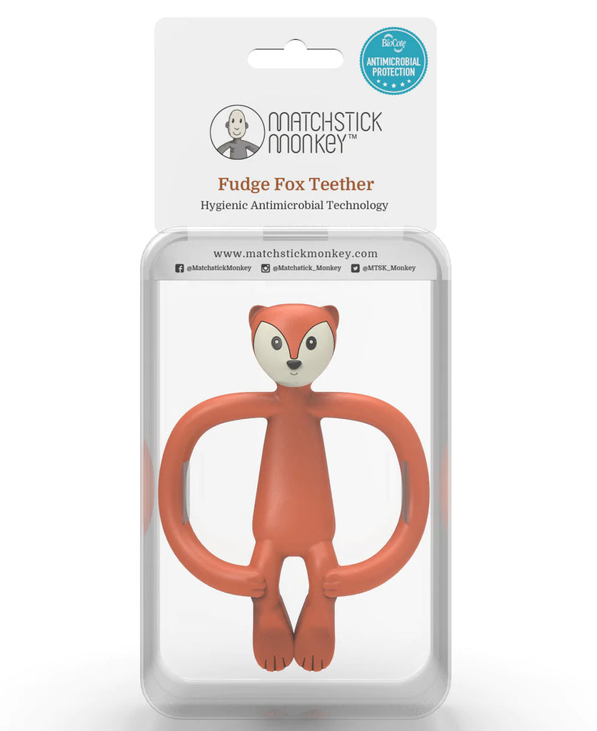 Matchstick Monkey - Fudge Fox Animal Teether - Gift Box - The Baby Service.com