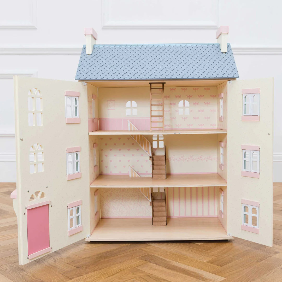 Luxury Le Toy Van Cherry Tree Hall Dolls House Set Baby Service