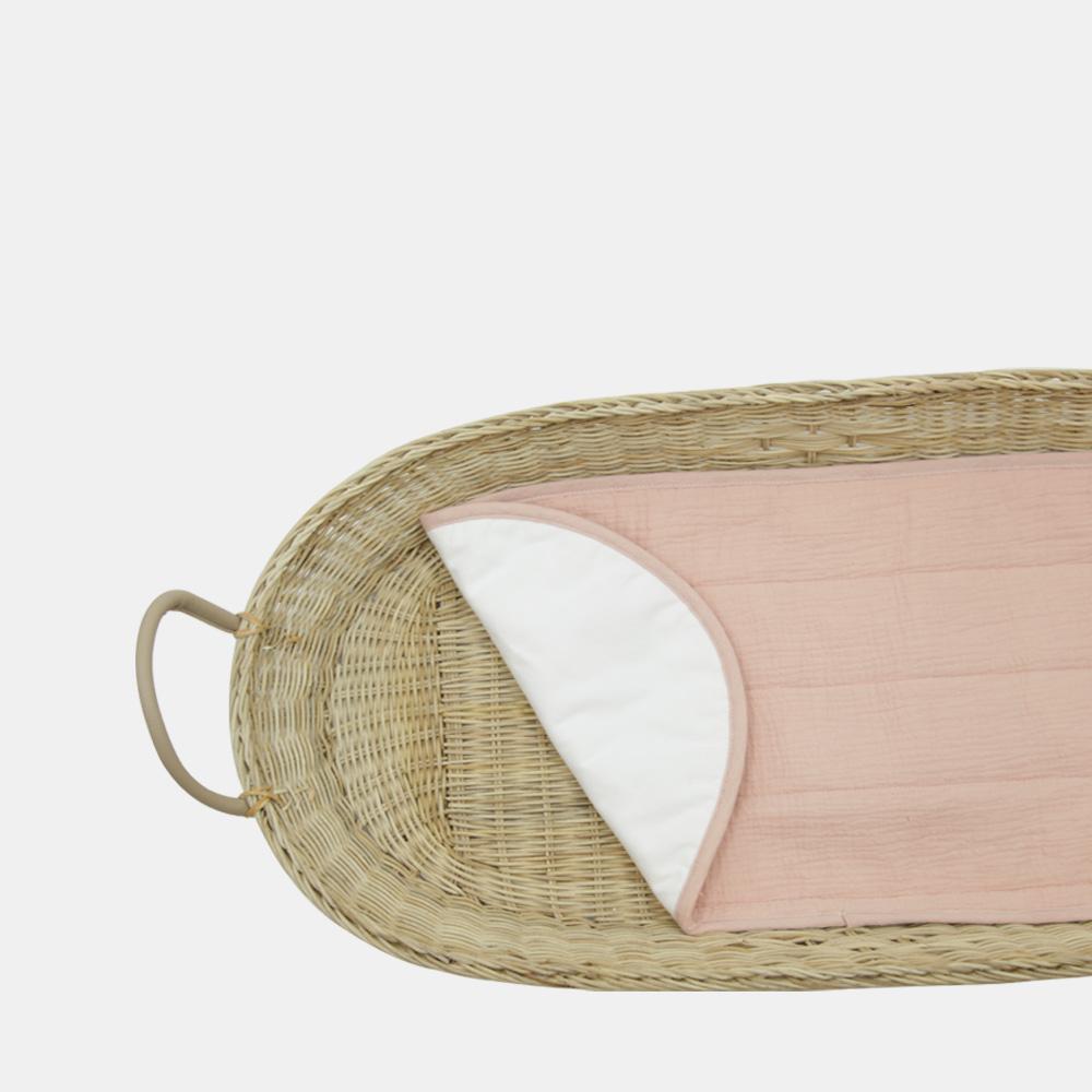 Luxe Organic Cotton Liner for Reva - Rose - Basket - The Baby Service