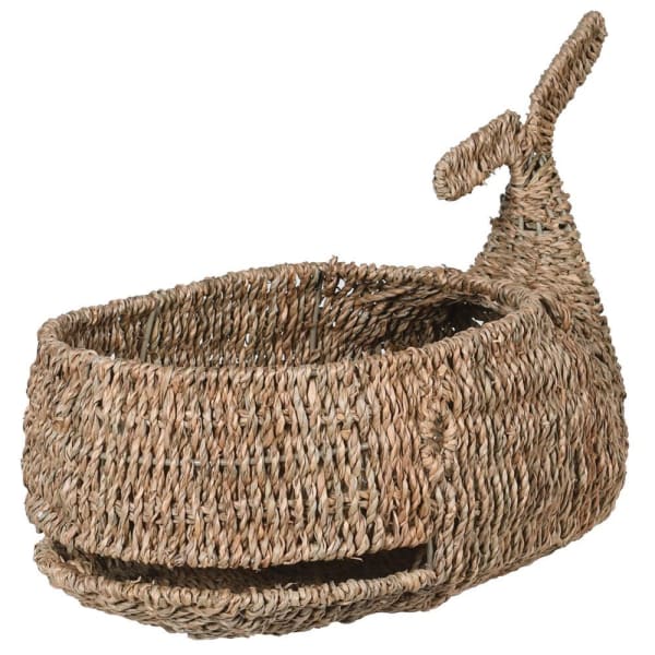 Whale Sea Grass Basket - Nursery Storage - The Baby Service