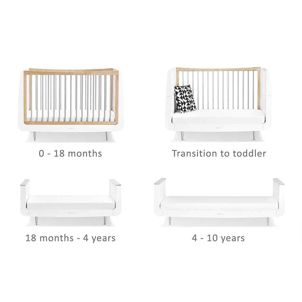 Copy of Copy of SnuzKot Skandi Cot Bed - Grey - Stages - The Baby Service