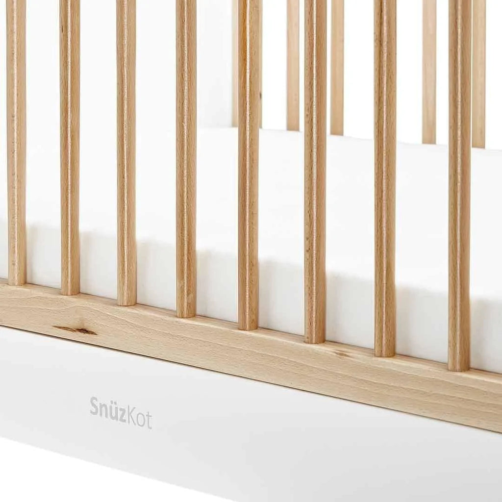 SnuzKot Skandi Cot Bed - Skandi Natural - Close Up - The Baby Service