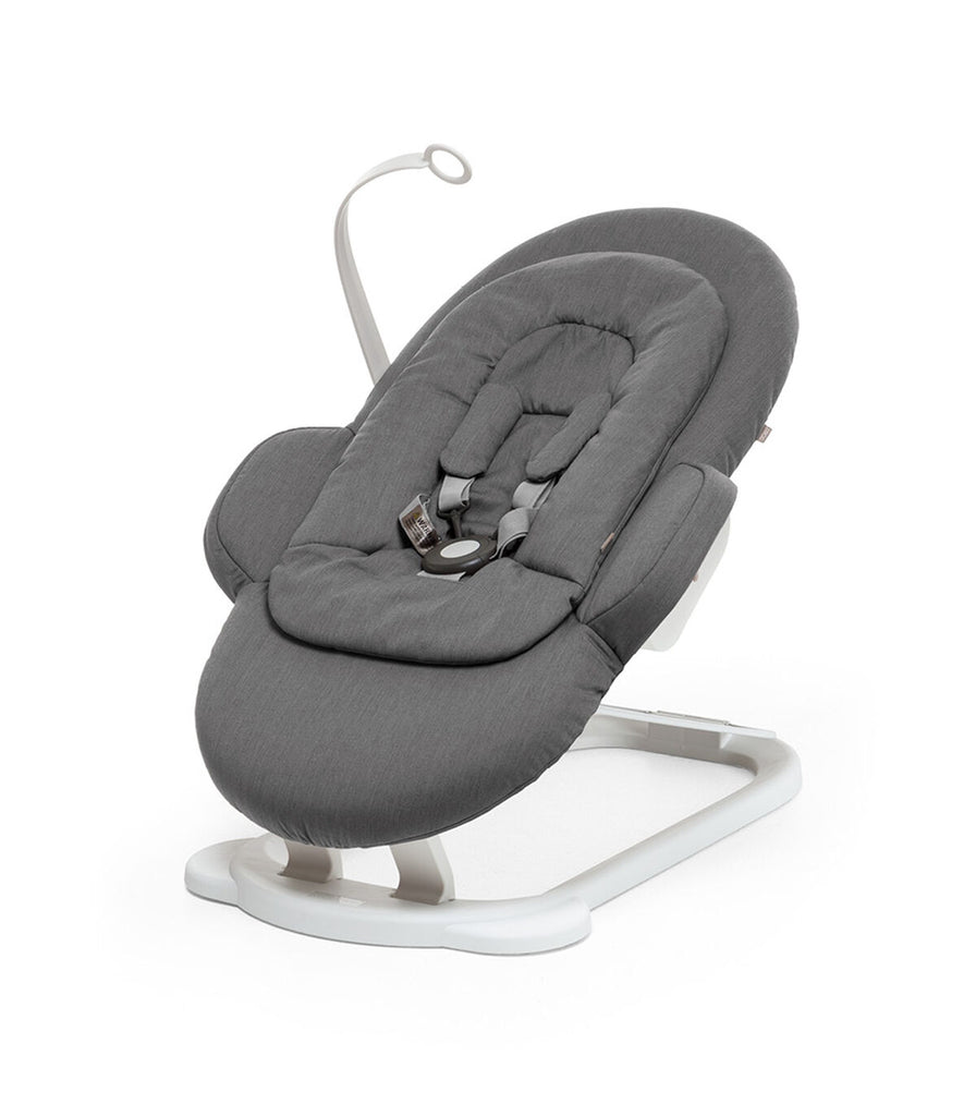 Stokke Steps Chair Bouncer - Deep Grey White Chassis - Highchairs - The Baby Service