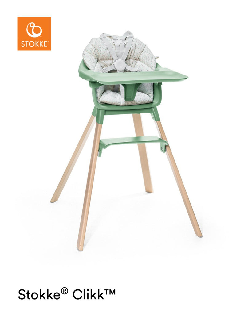 Stokke Clikk Highchair - Clover Green with Cushion - The Baby Service