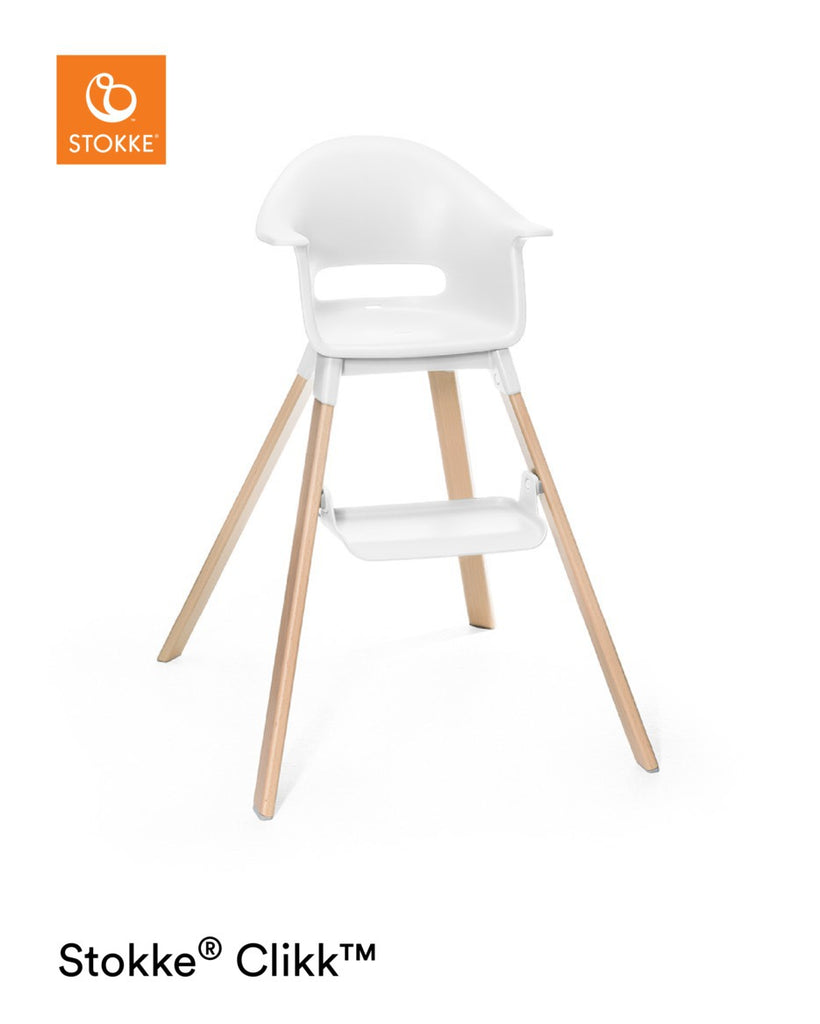 Stokke Clikk Highchair - White Feeding Chair - The Baby Service