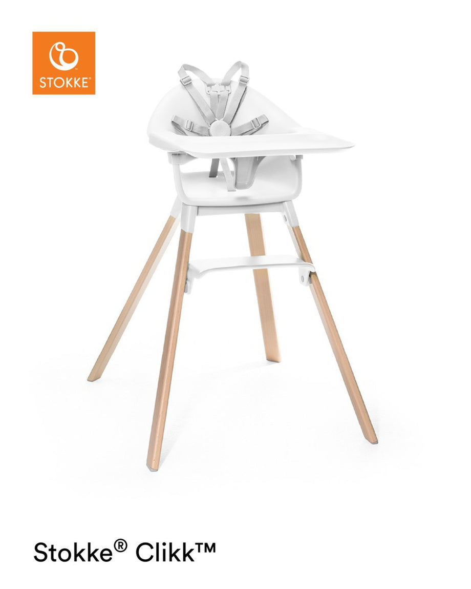 stokke clikk high chair tray Stokke Clikk Highchair Feeding Chair - White