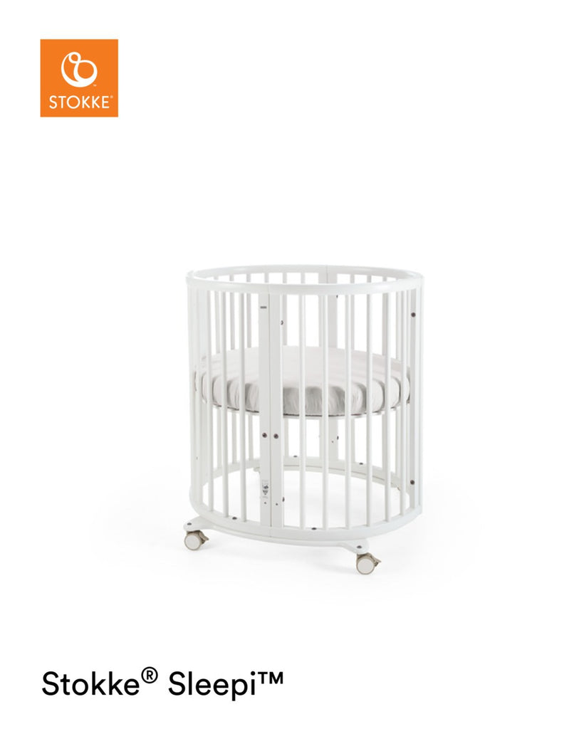 Stokke Sleepi Mini with Mattress - White - Baby Cot - The Baby Service