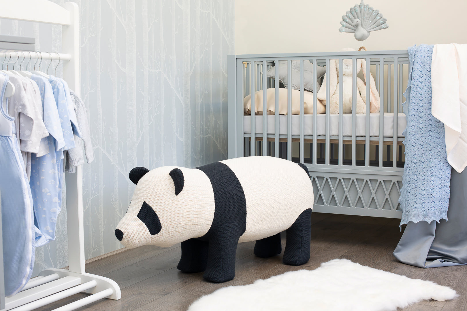 Knitted Panda Stool - Main Image