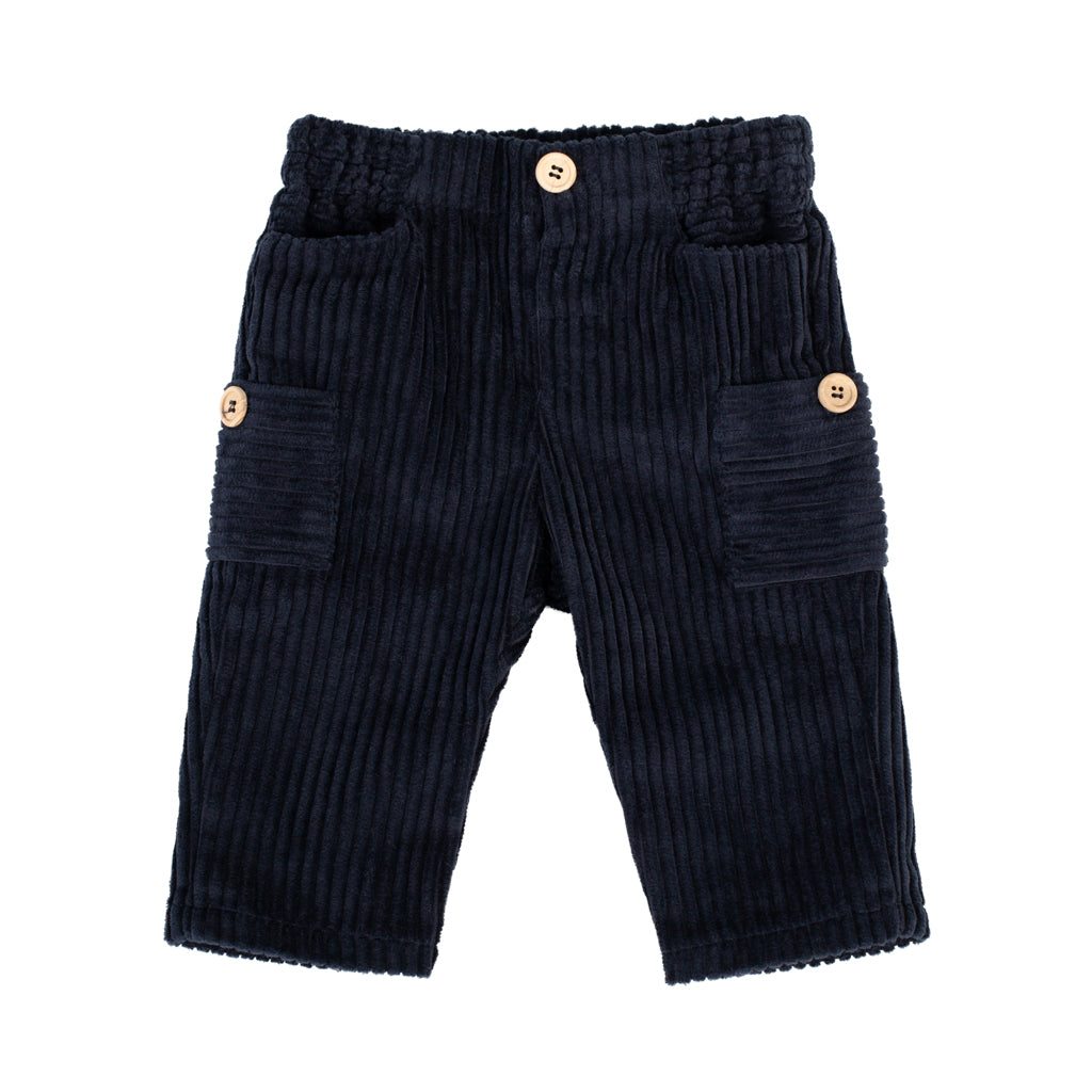 Fina Ejerique - Side Pocket Corduroy Navy Trousers - Boys Clothing - The Baby Service