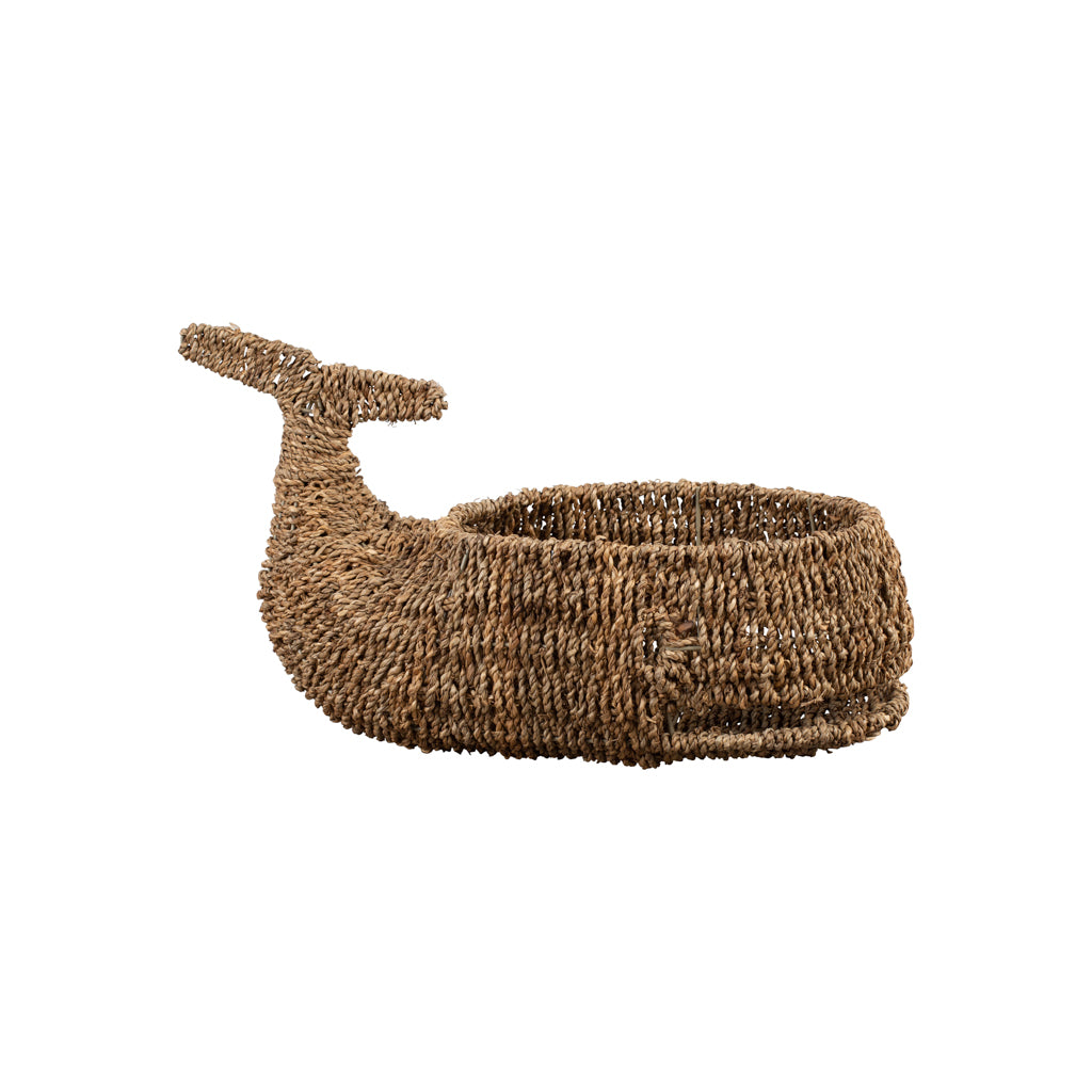 Whale Sea Grass Basket - Nursery Organisers - The Baby Service