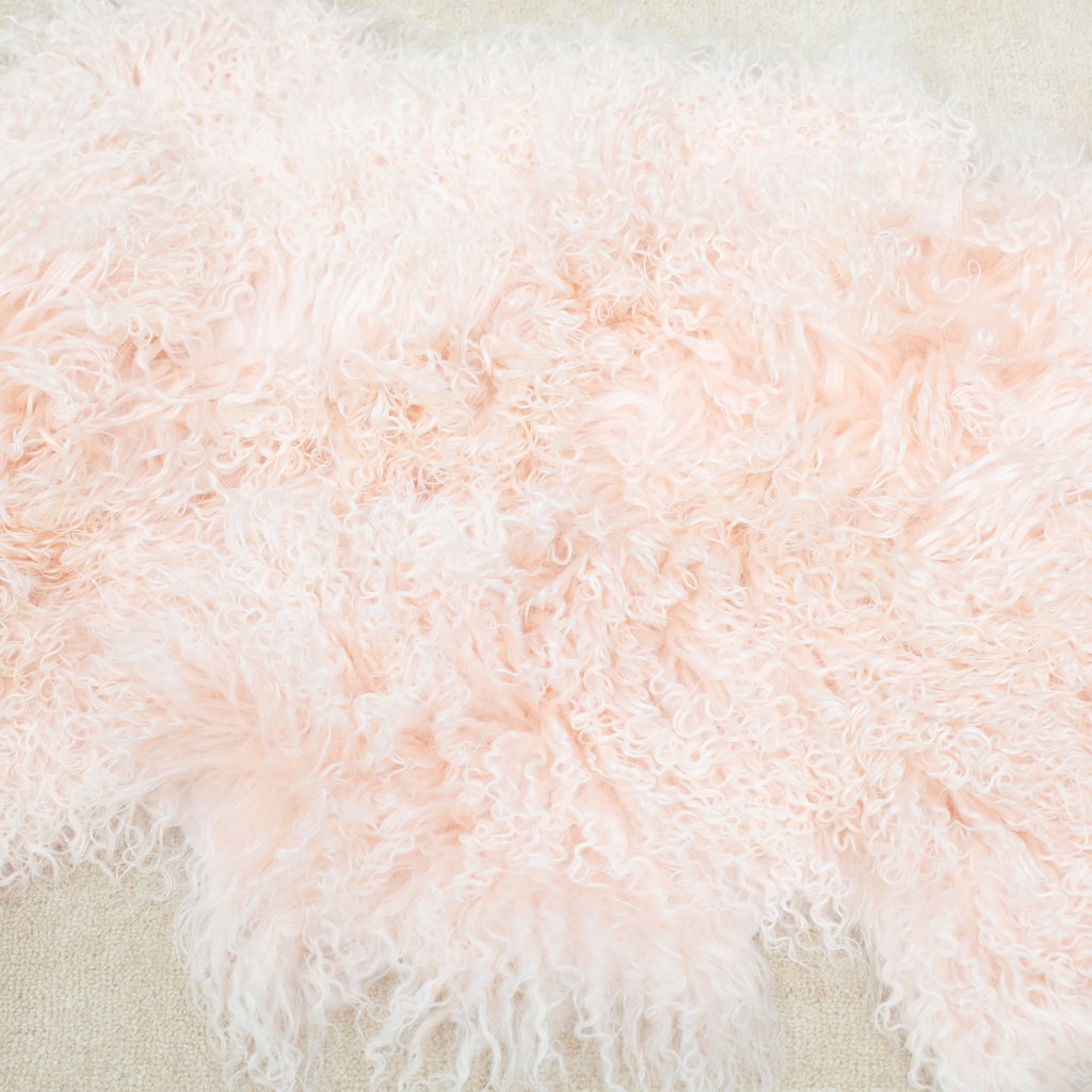 Pale Pink Mongolian Rug - The Baby Service