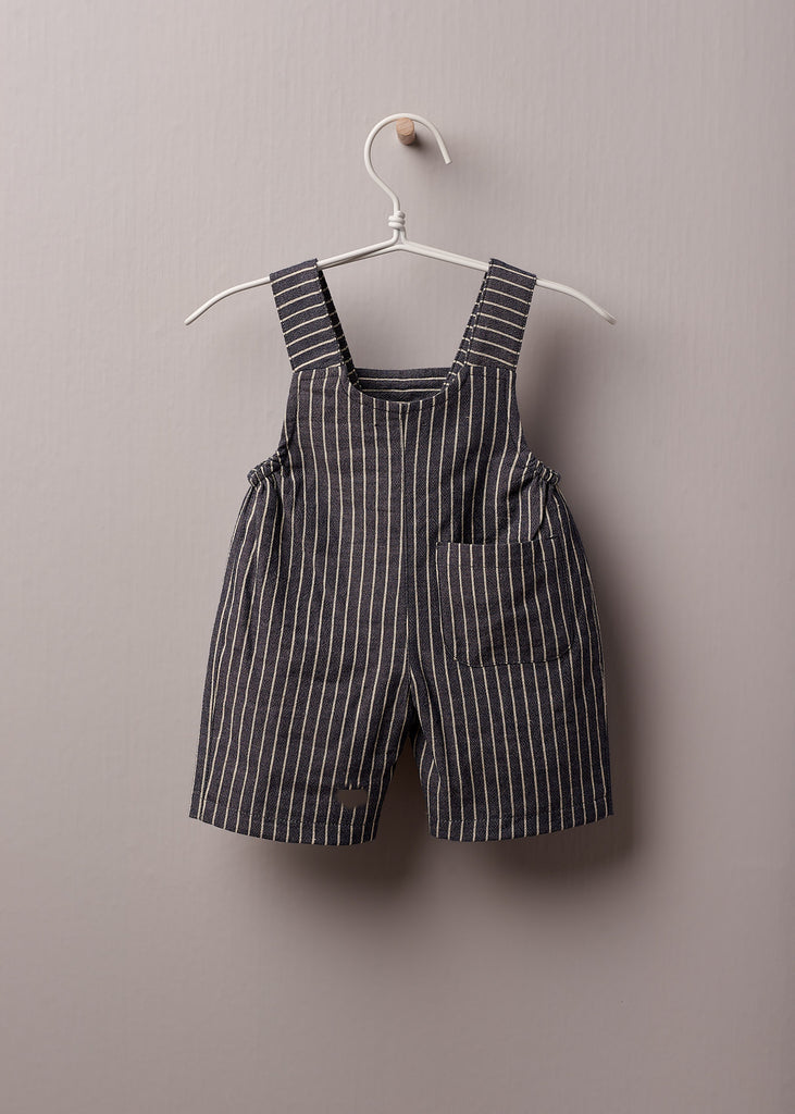 Wedoble - Blue & White Stripe Dungarees - Children's Clothing - The Baby Service