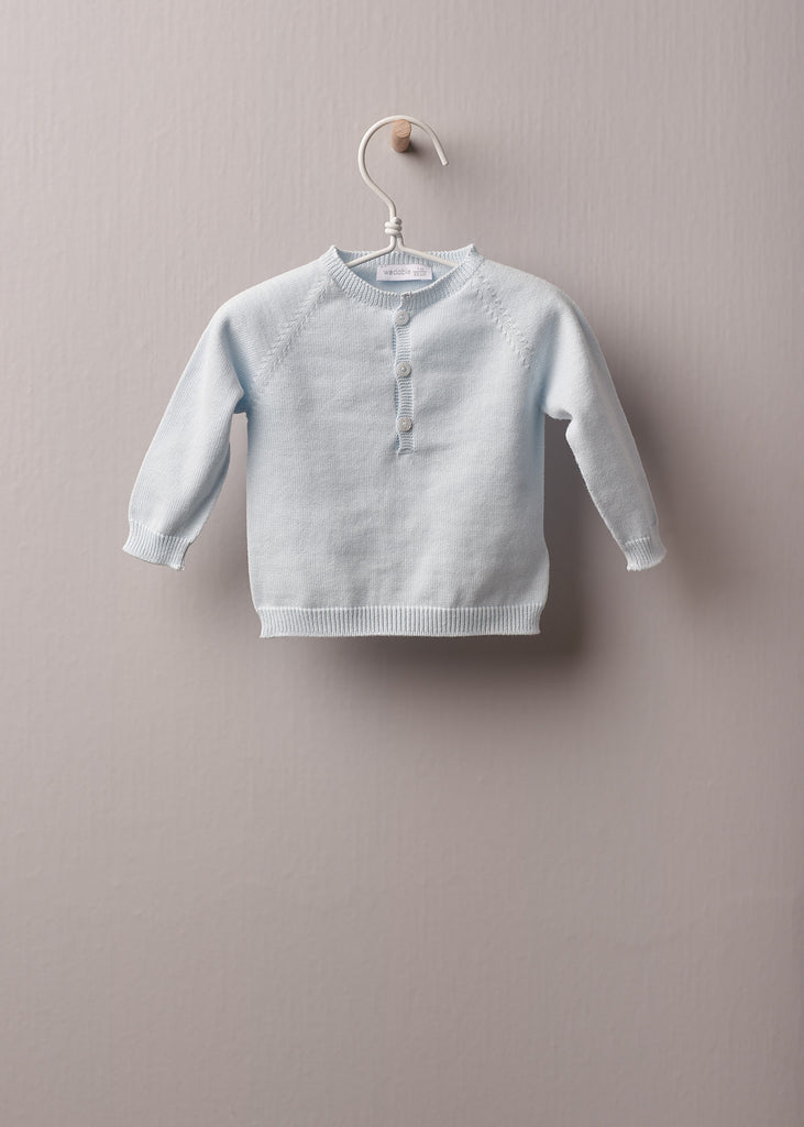 Wedoble - Blue Cotton Sweater  - Children's Clothing - The Baby Service
