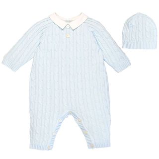 Emile et Rose - Ronnie Knit Boys All in One & Hat Set - The Baby Service