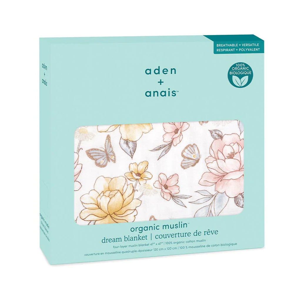 Aden + Anais - Earthly Rosewood Organic Dream Blanket - Boxed - The Baby Service
