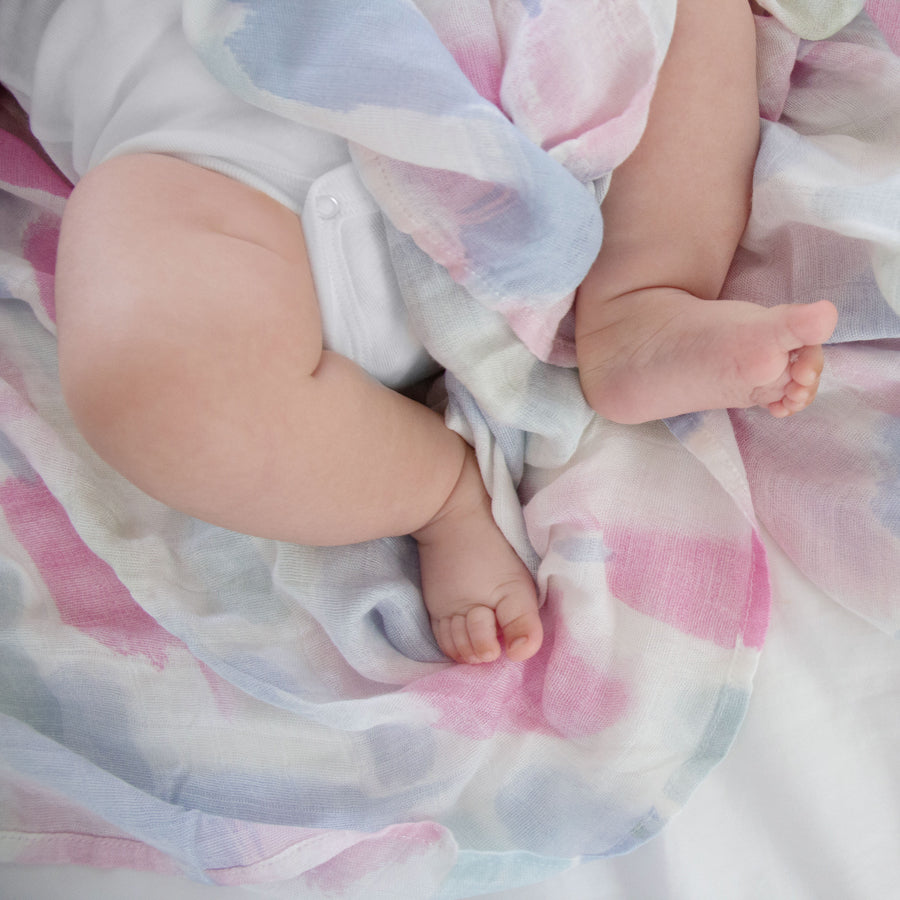 Aden + Anais Florentine Silky Soft Swaddles 3 Pack - Lifestyle - The Baby Service