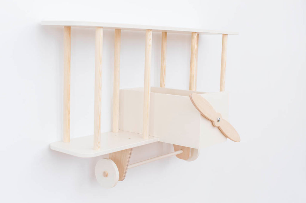 Bi-Plane Dashy Shelf - White - The Baby Service - Luxury Furniture 
