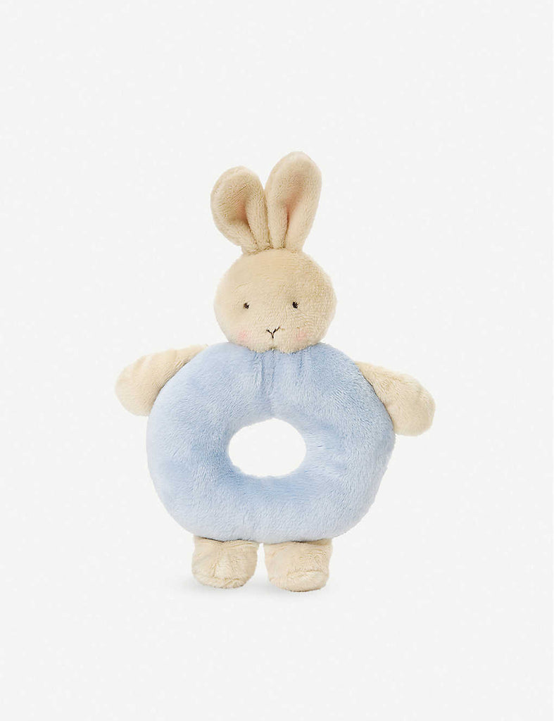 Bunnies By The Bay Ring Rattle - Blue - Baby First Rattle Soft Toy - The Baby Service