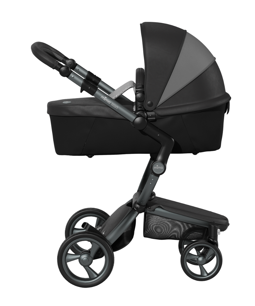 Mima Xari Complete Pushchair Stroller - London Black Edition - The Baby Service - Bassinet