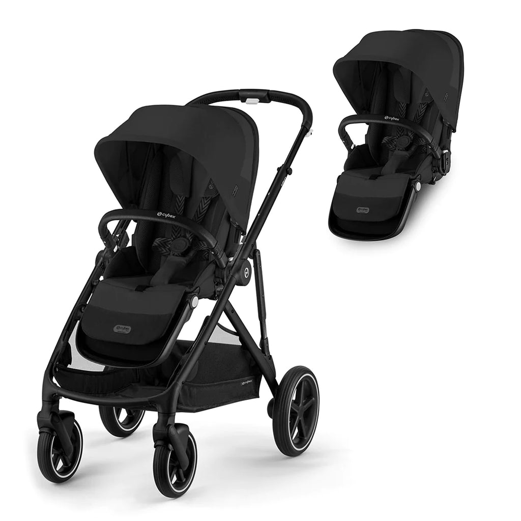 CYBEX Gazelle S Twin Pushchair - Moon Black - Strollers - The Baby Service - Seat Unit