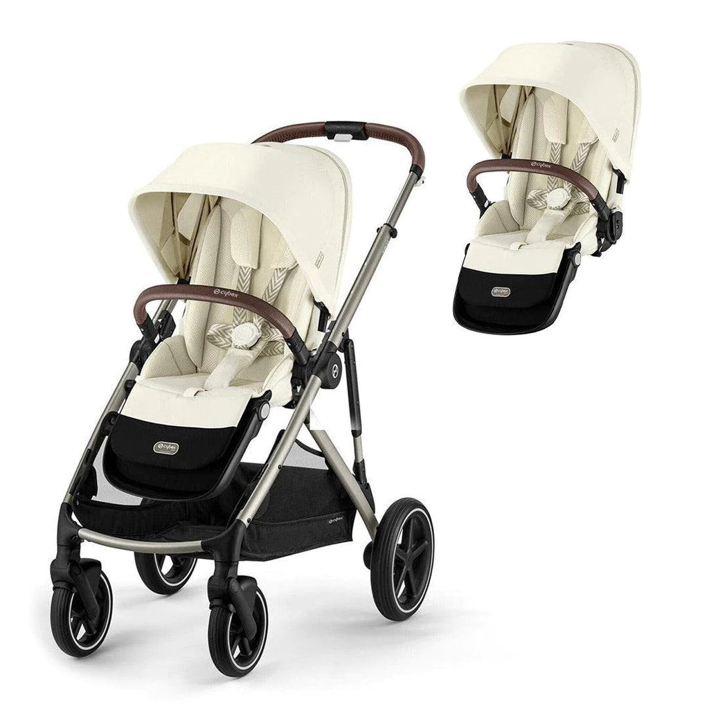 CYBEX Gazelle S Twin Pushchair - Seashell Beige - Stroller - The Baby Service
