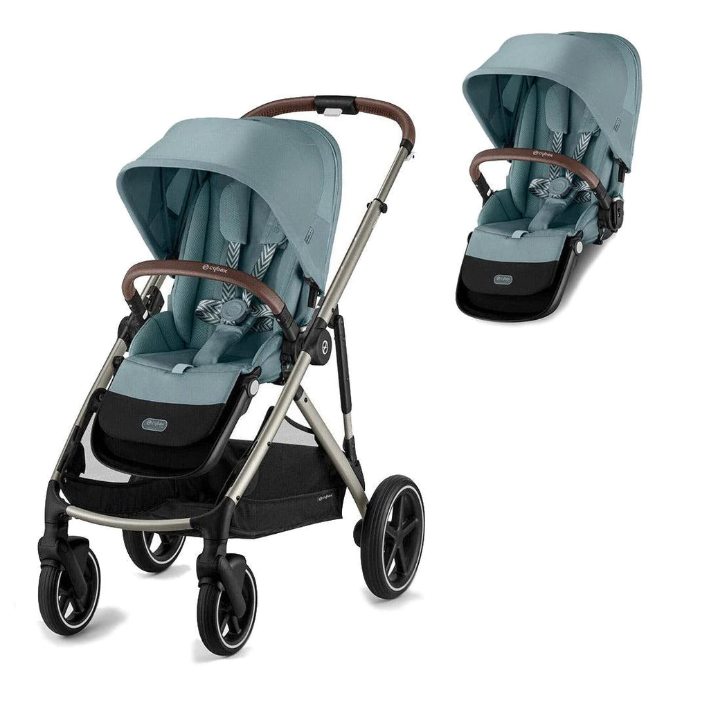 CYBEX Gazelle S Double Pushchair - Sky Blue - The Baby Service - Seat Unit