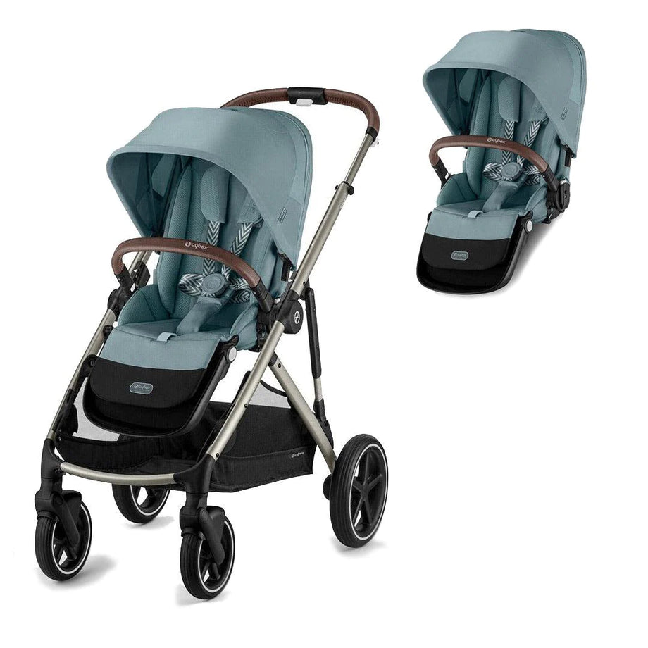 cybex twin pushchair CYBEX Gazelle S Twin Pushchair - Sky Blue | Strollers