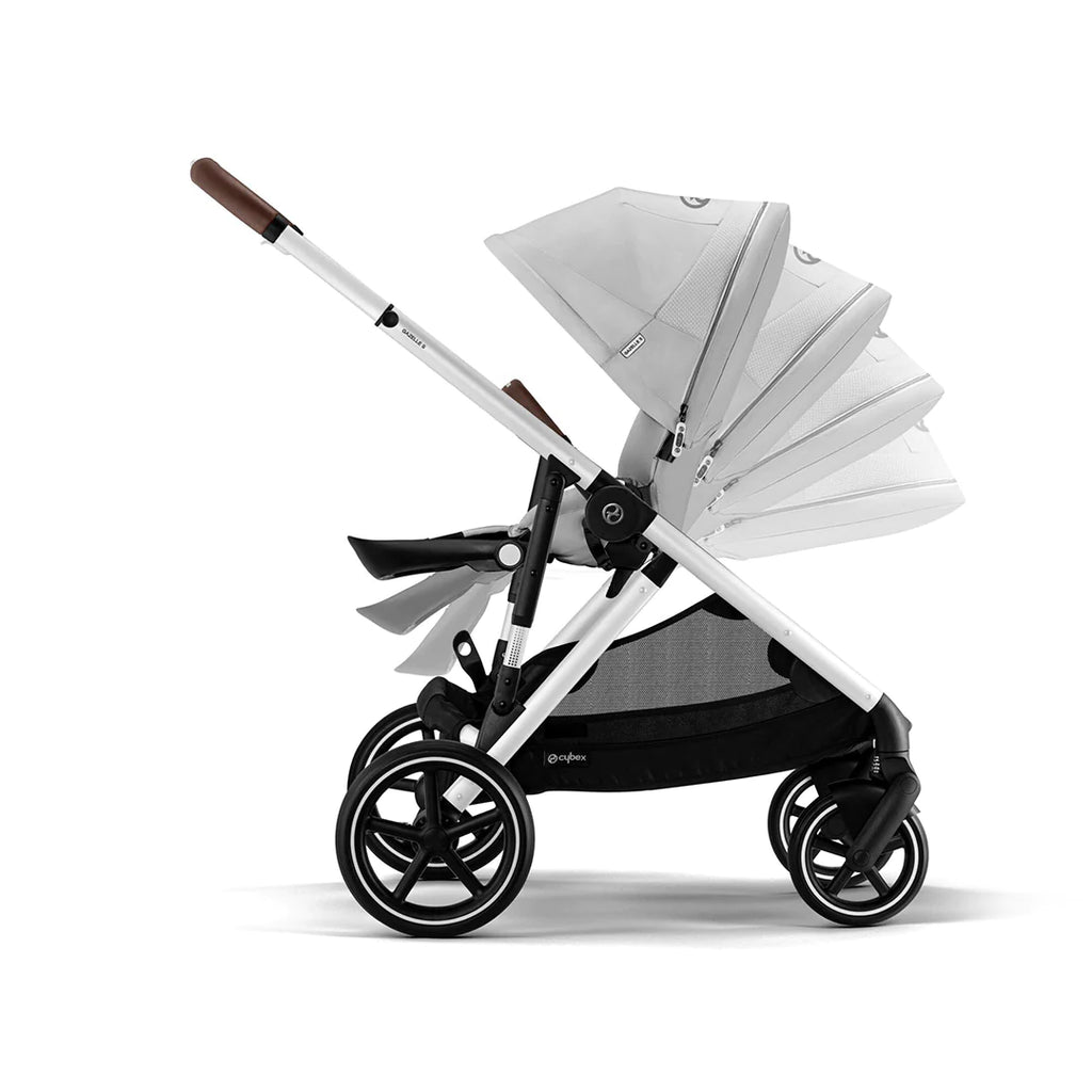 CYBEX Gazelle S Twin Pushchair - Lava Grey - Strollers - The Baby Service - Recline