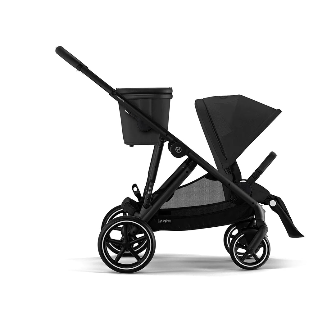 CYBEX Gazelle S Double Pushchair - Moon Black - The Baby Service - Shopping Basket